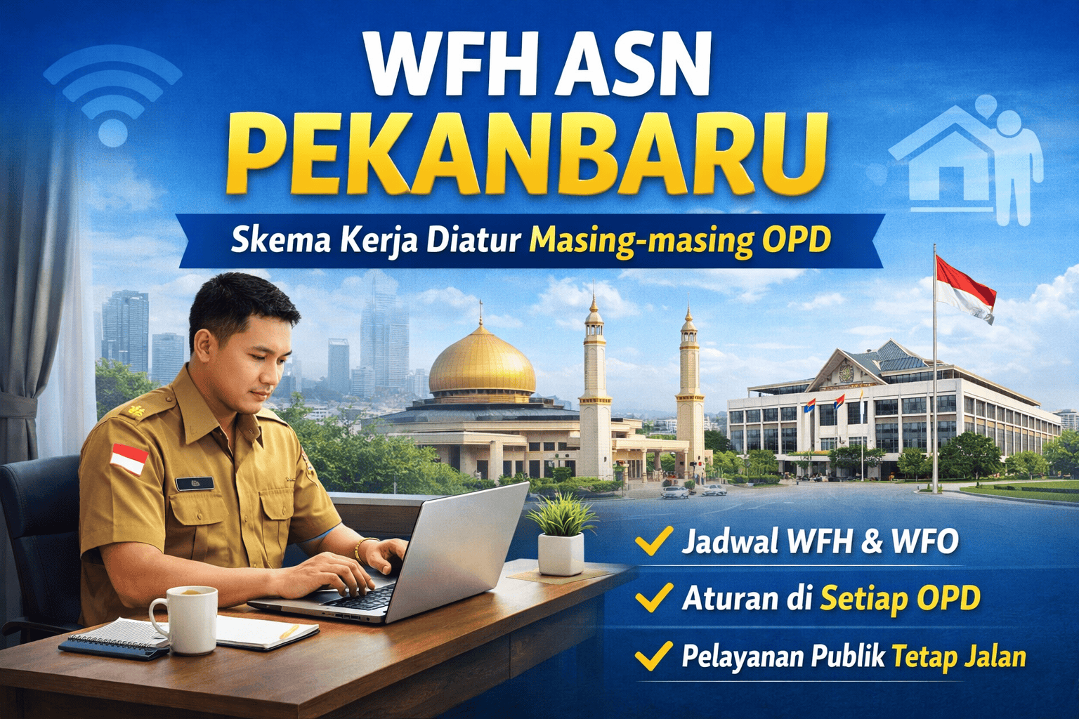 WFH ASN Pekanbaru Mulai Berlaku, Ini Skemanya